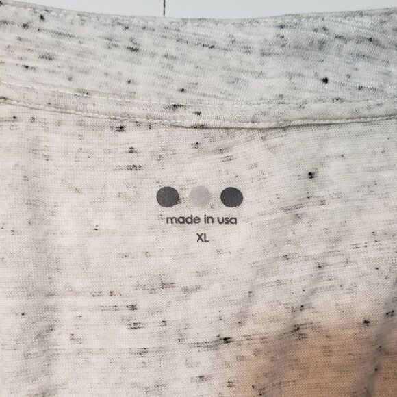 Three Dots Nepps Criss Cross Tie Front Gray Marled Tee XL - Picture 5 of 8